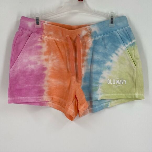 Old Navy Women’s Elastic Drawstring Waist Sweatshirt Shorts Tie Dye size S - Picture 1 of 4